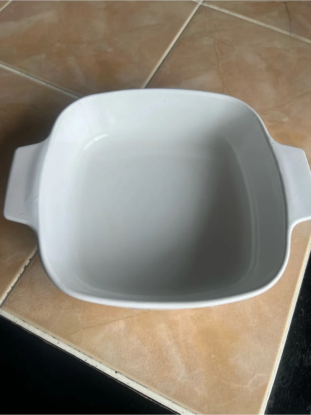 Vintage Corningware white Ceramic Floral-Accent Baking Dish - Blue Floral